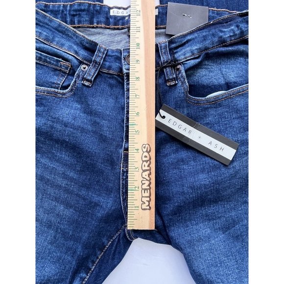 Mens Edgar + Ash 5 Pocket Denim Jeans-Slim Fit 30/32 Nwt - Picture 8 of 11